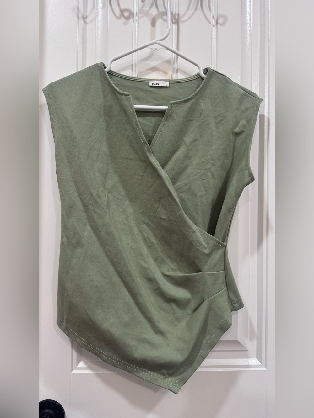 OGL Olive Wrap-Style Sleeveless Camisole